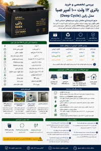 خرید باتری ۱۲ ولت ۱۰۰ آمپر صبا باتری مدل راین