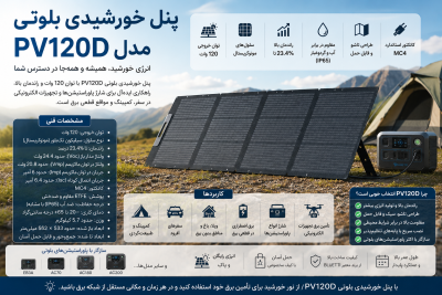 پنل خورشیدی بلوتی مدل PV120D