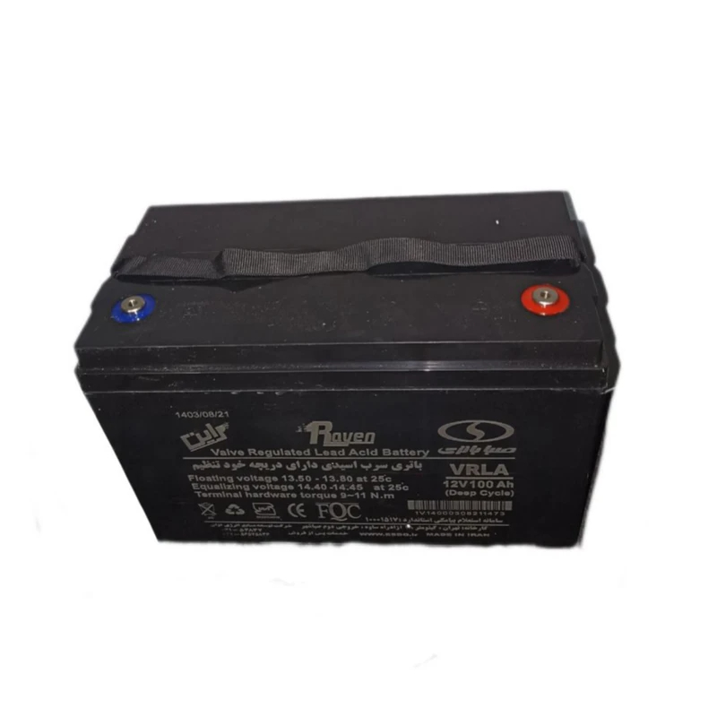 1fac8483e71eba04fe6482c5108e7e5d7ddd48fa_1736443424.webp خرید باتری ۱۲ ولت ۱۰۰ آمپر صبا باتری مدل راین - تصویر 1
