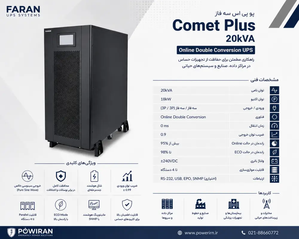 کاتالوگ یو پی اس سه فاز فاران